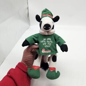 Chick-fil-A Eat Mor Chikin Cow Plush Elf Christmas Holiday Stuffed Animal Toy